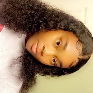 Transparent curly 22 inch wig